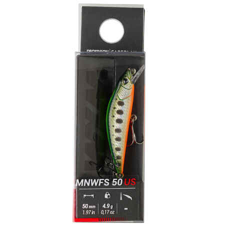 Lure Fishing Minnow Trout Plug Bait MNWFS 50 US Neon Yamame