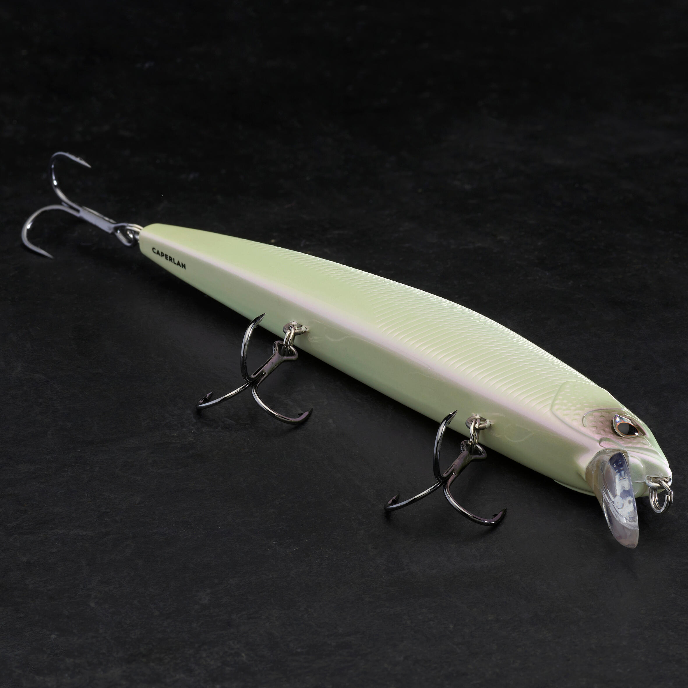 CAPERLAN Wobler Jerkbait Minnow WXM JKMNW 130 SP biely bez · záber 4