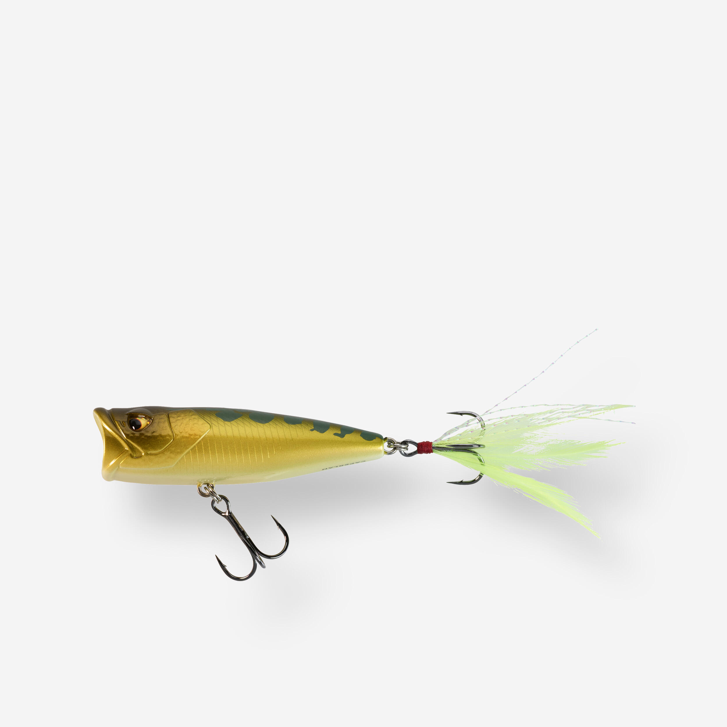 65 lure fishing popper - Hazelnut, Sunset yellow - Caperlan