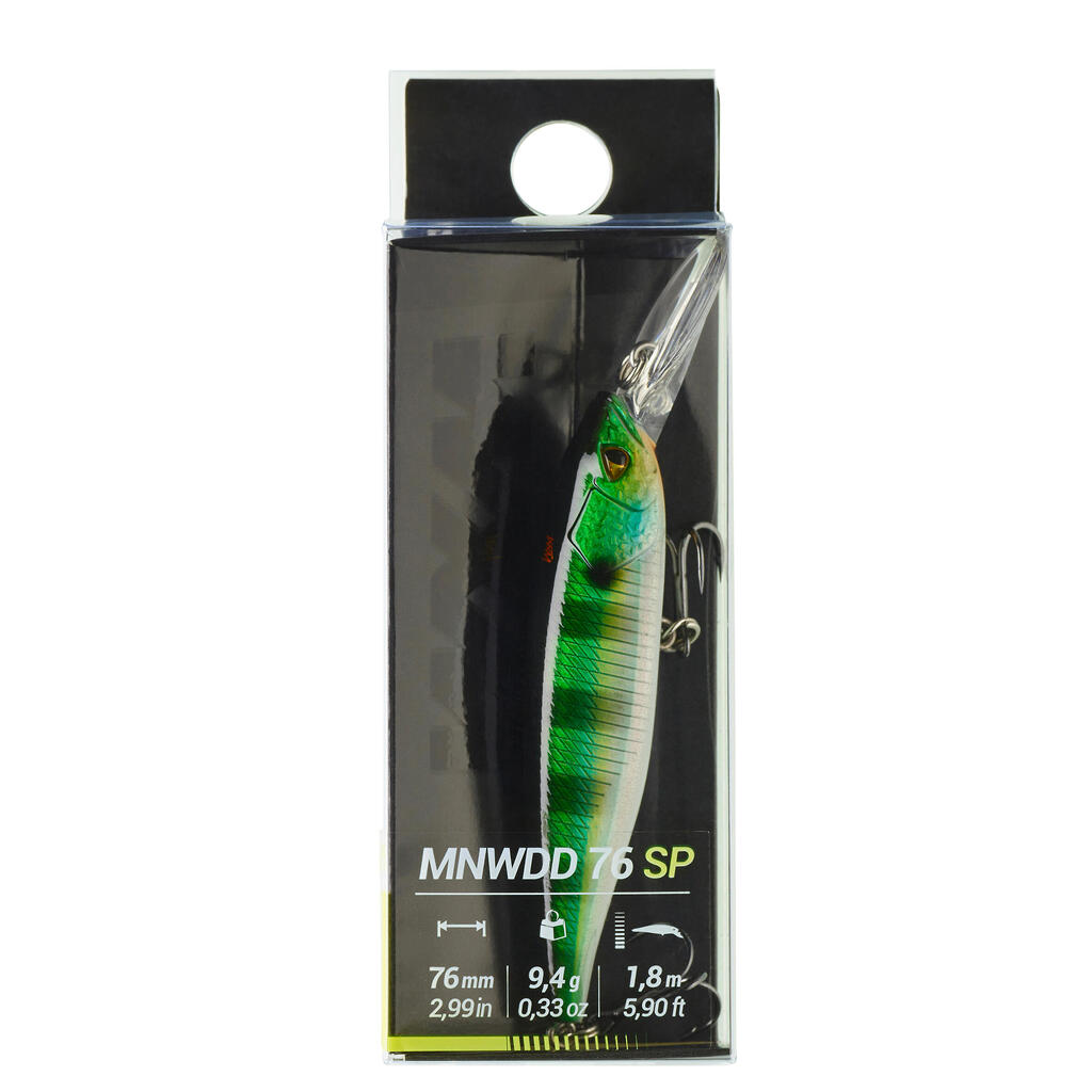 Wobbler Jerkbait Minnow WXM MNWDD 76 SP brauner Rücken