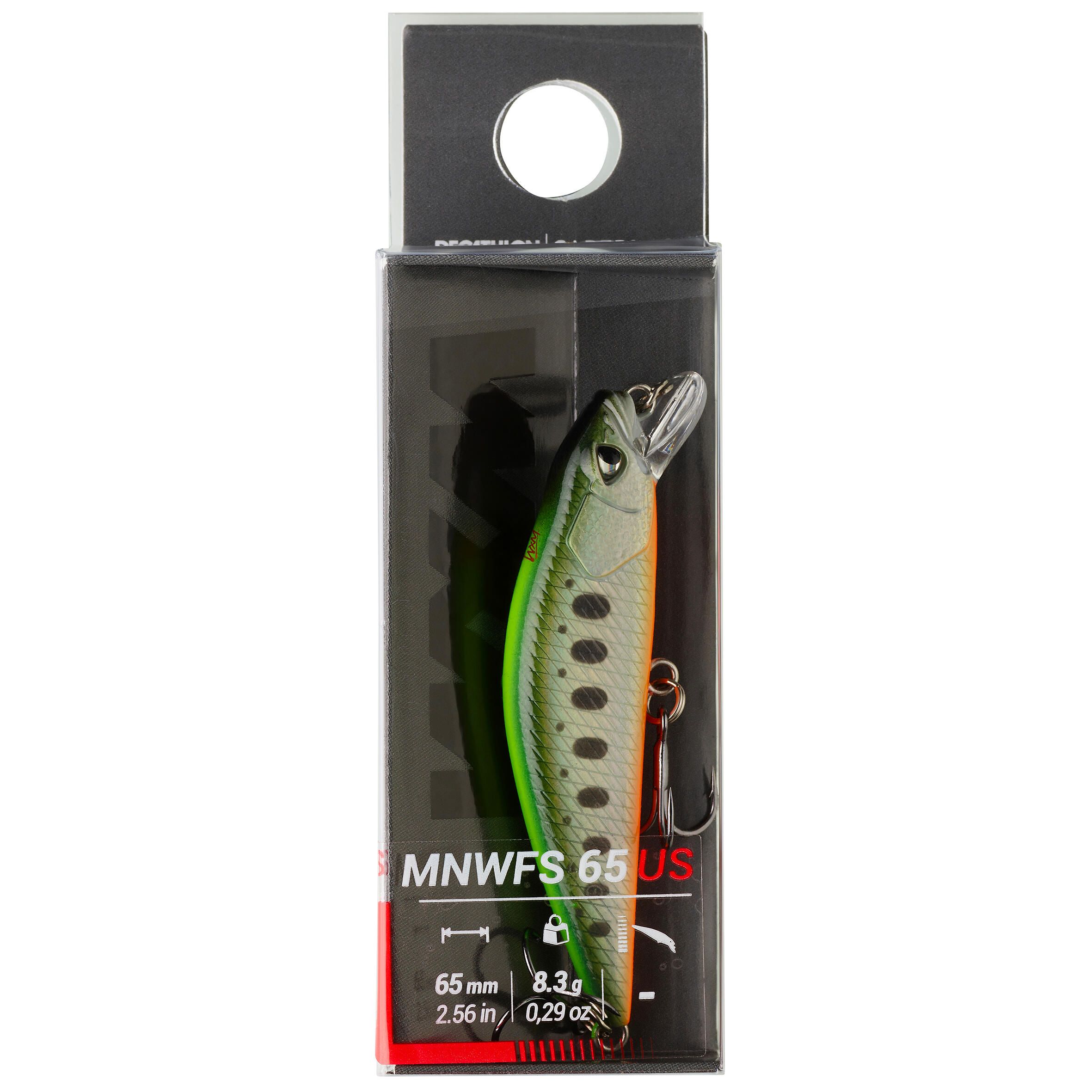 MINNOW HARD LURE FOR TROUT WXM  MNWFS 65 US YAMAME - NEON 4/4