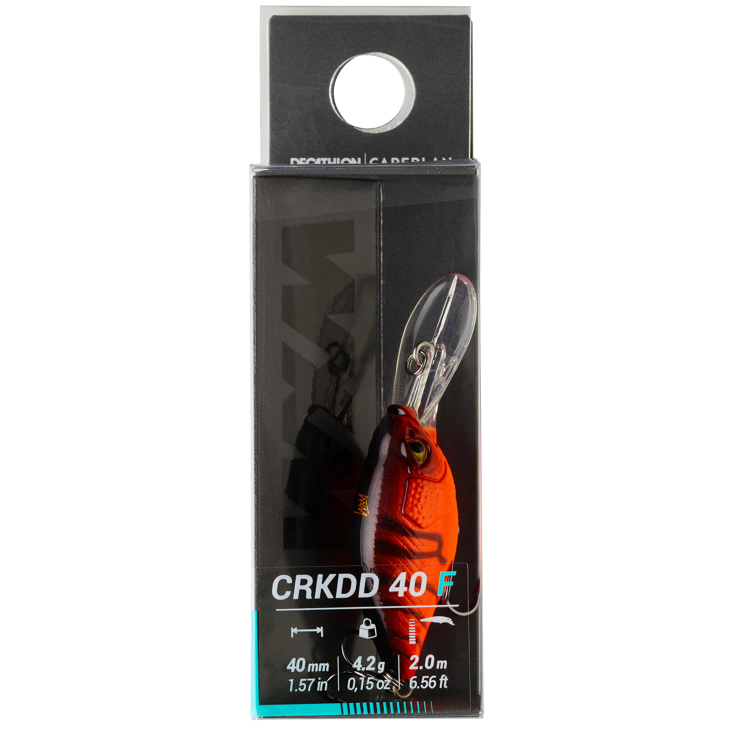 CAPERLAN Wobler Crankbait Deep Diving WXM CRKDD 40 F Rak bez · záber 5
