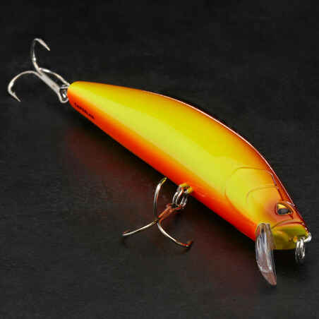 Lure Fishing Minnow Jerkbait Plug Bait MNWFP 100 F Yellow Orange