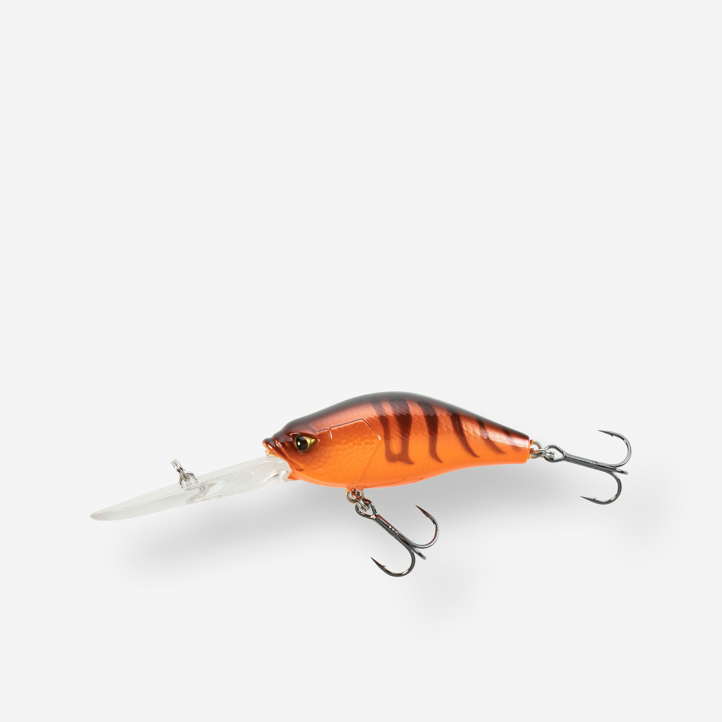 60 lure fishing crankbait - Fluo orange, Black - Caperlan - Decathlon