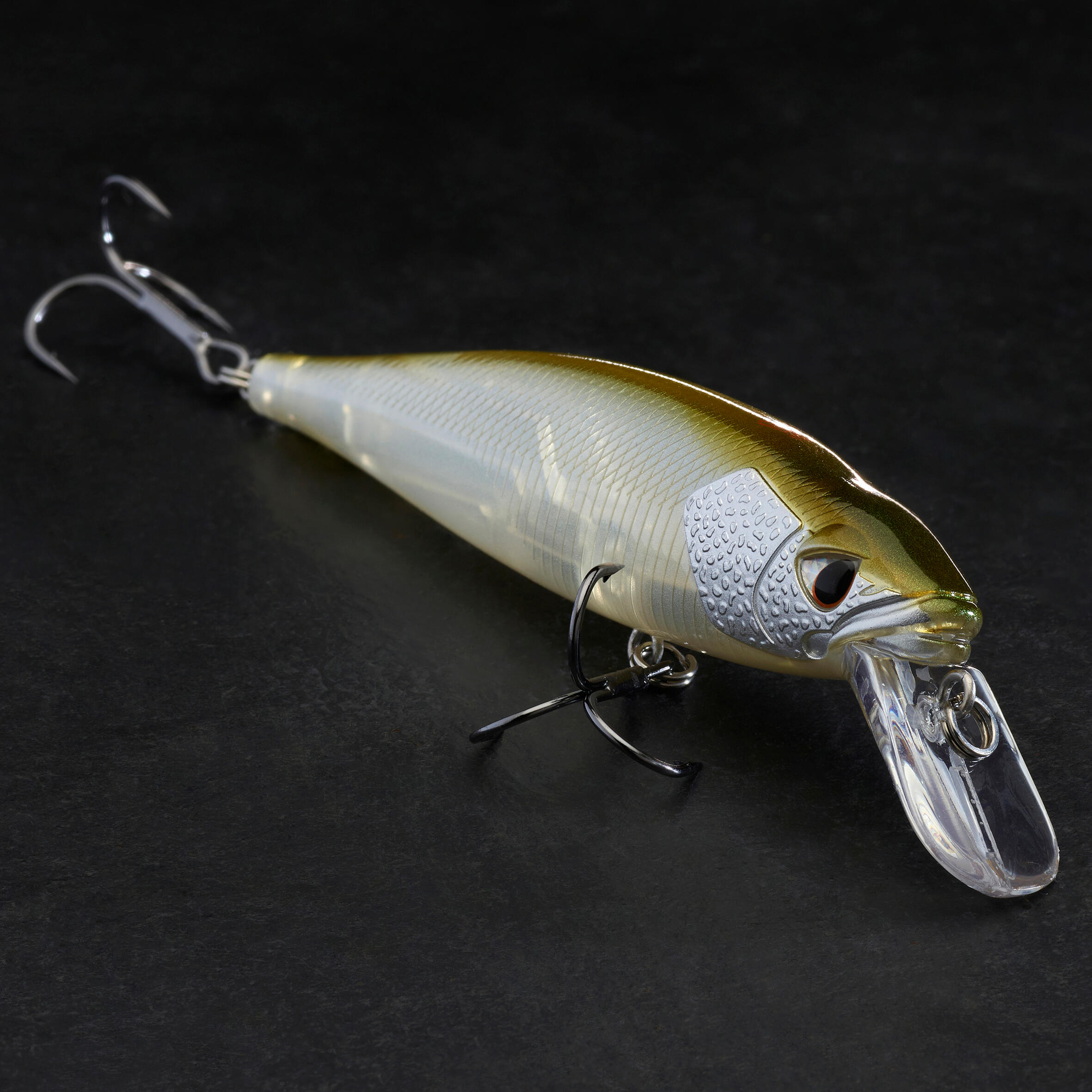 CAPERLAN Wobler Jerkbait Minnow WXM MNW 100 SP hnedý chrbát bez · záber 3