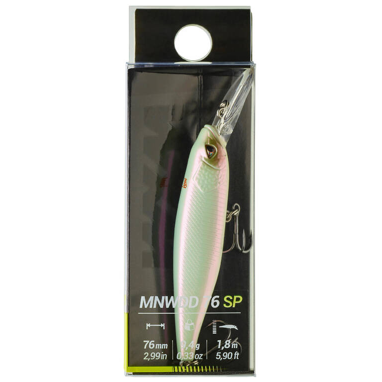 MINNOW JERKBAIT HARD LURE WXM MNWDD 76 SP - WHITE