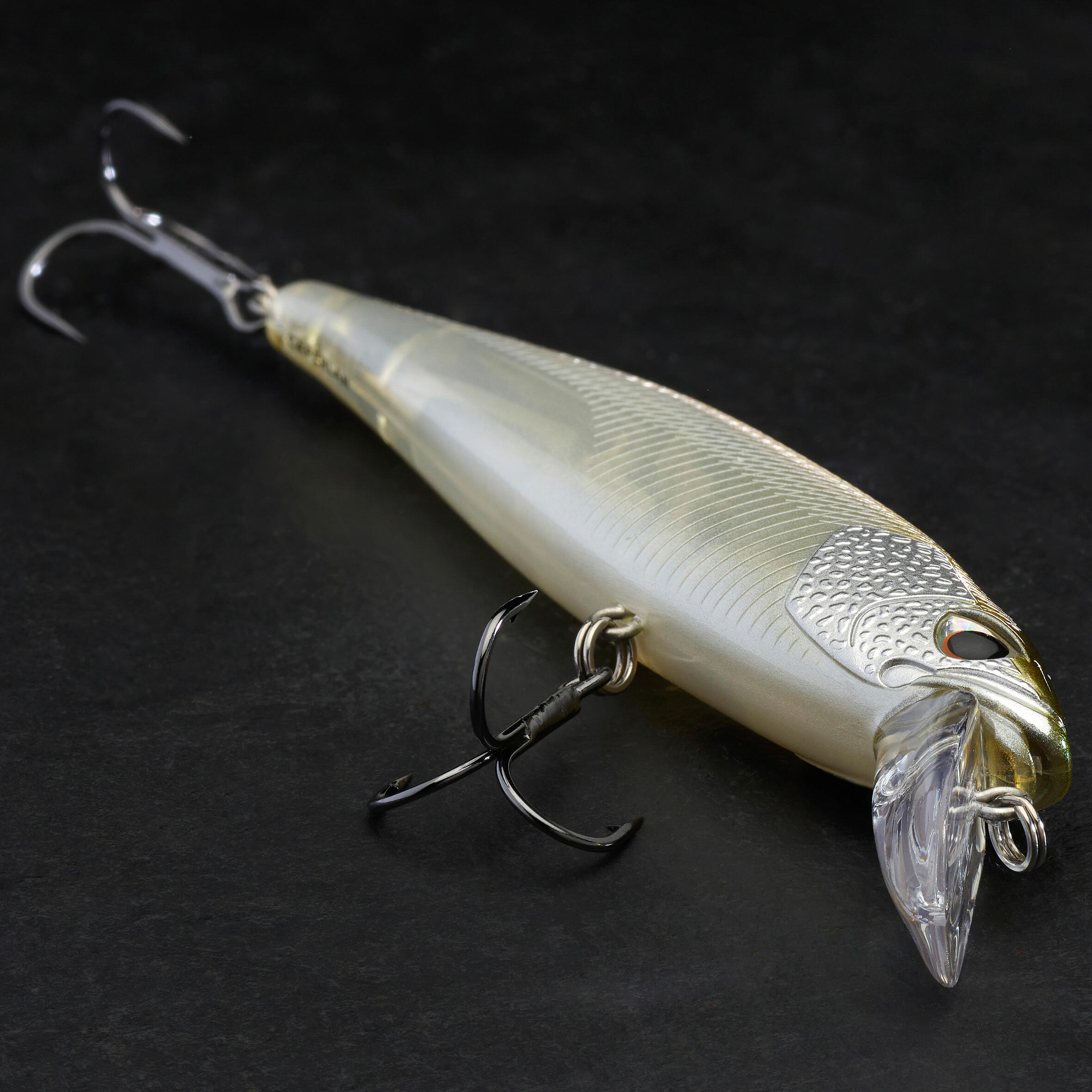 MINNOW JERKBAIT HARD LURE WXM MNW 100 SP - BROWN BACK 3/4