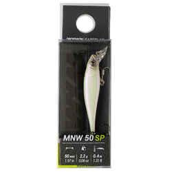 Lure Fishing Minnow Jerkbait Plug Bait MNW 50 SP White