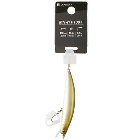 Lure Fishing Minnow Jerkbait Plug Bait MNWFP 100 F Grey Ayu Back