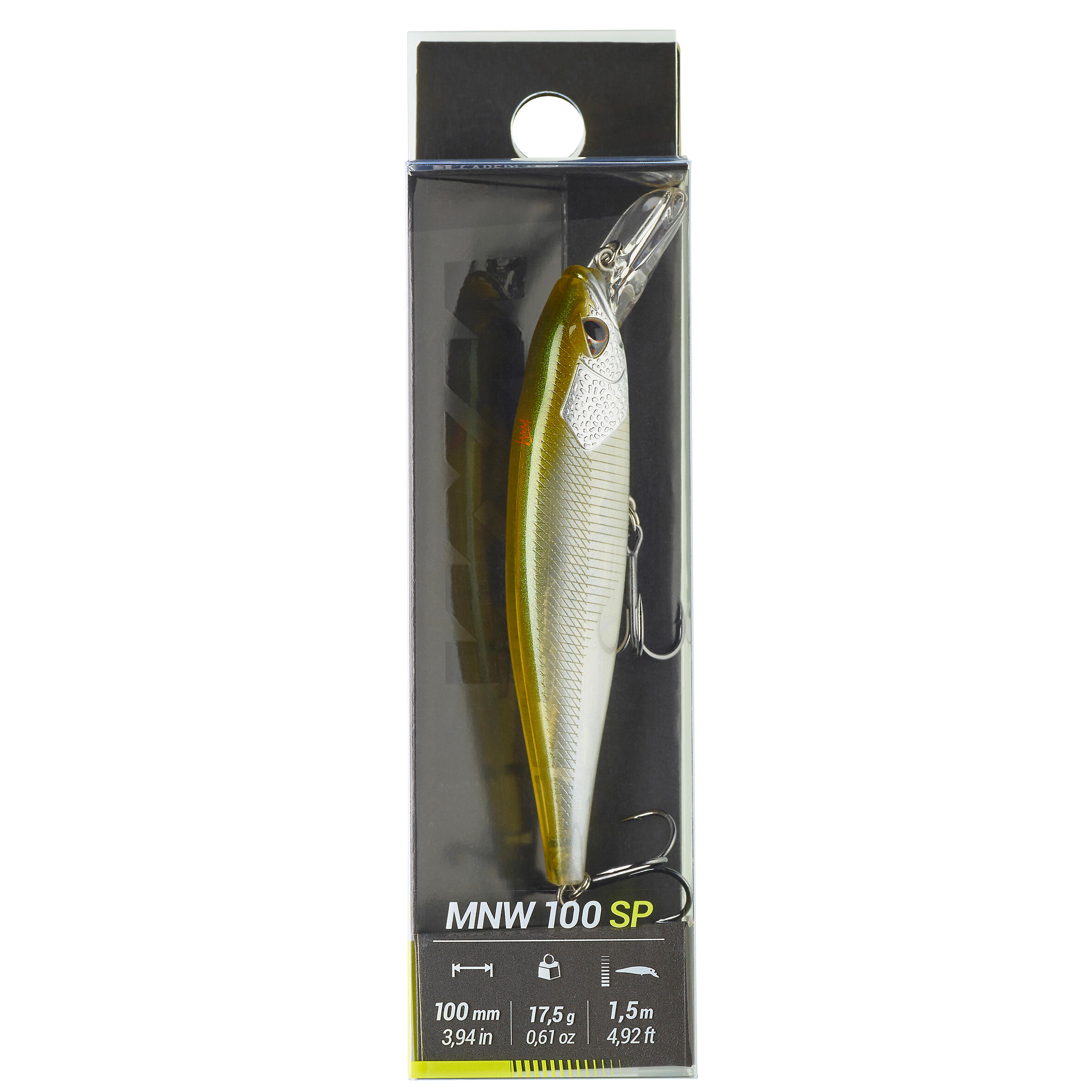 CAPERLAN Wobler Jerkbait Minnow WXM MNW 100 SP hnedý chrbát bez · záber 5