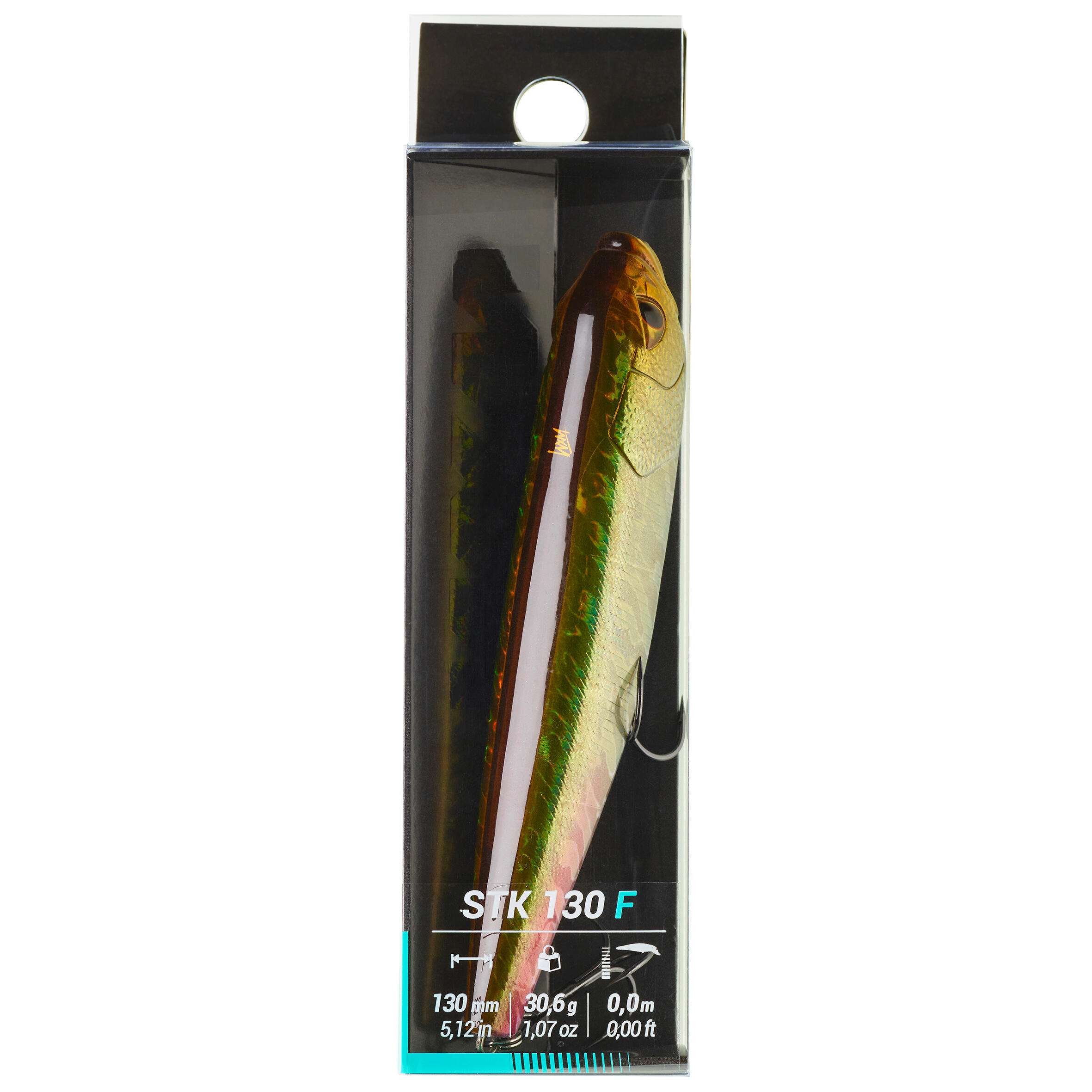 CAPERLAN Wobler Stickbait WXM STK 130 F zelený chrbát bez · záber 5