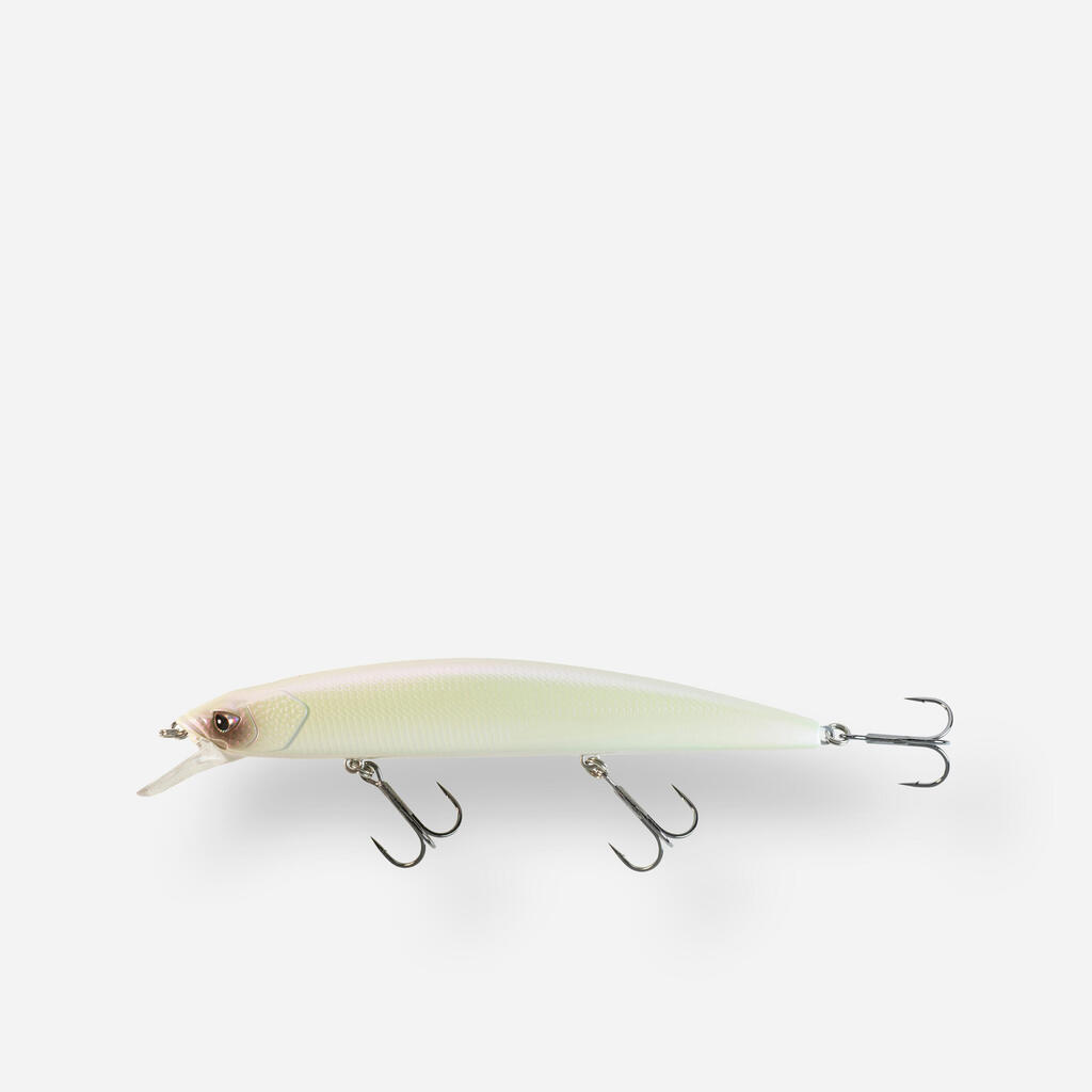 POISSON NAGEUR JERKBAIT MINNOW WXM JKMNW 130 SP BLANC