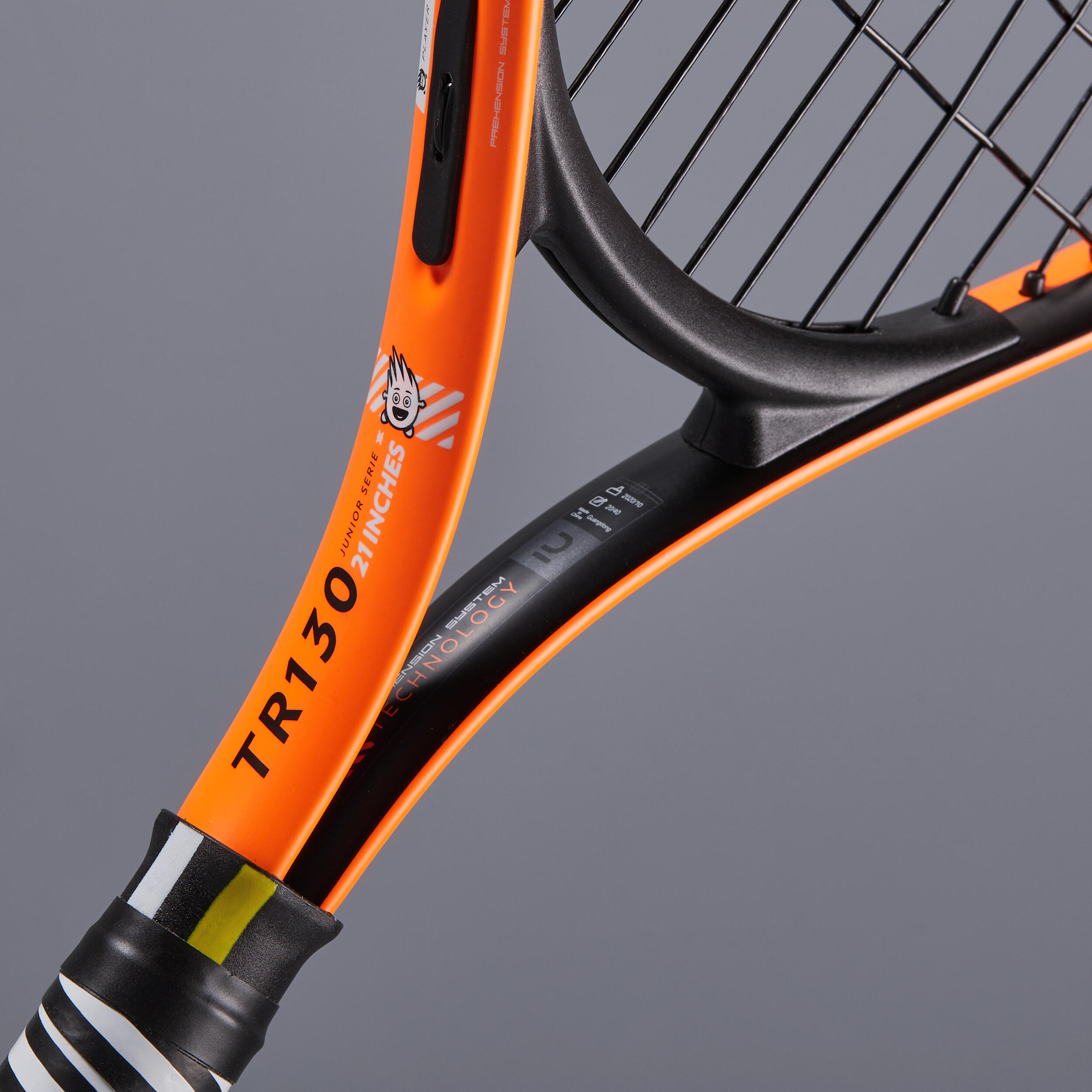 orange and black tennis racket