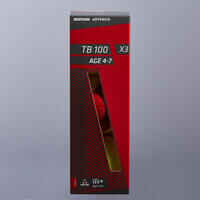 מארז 3 כדורי טניס דגם ‎TB100 - אדום