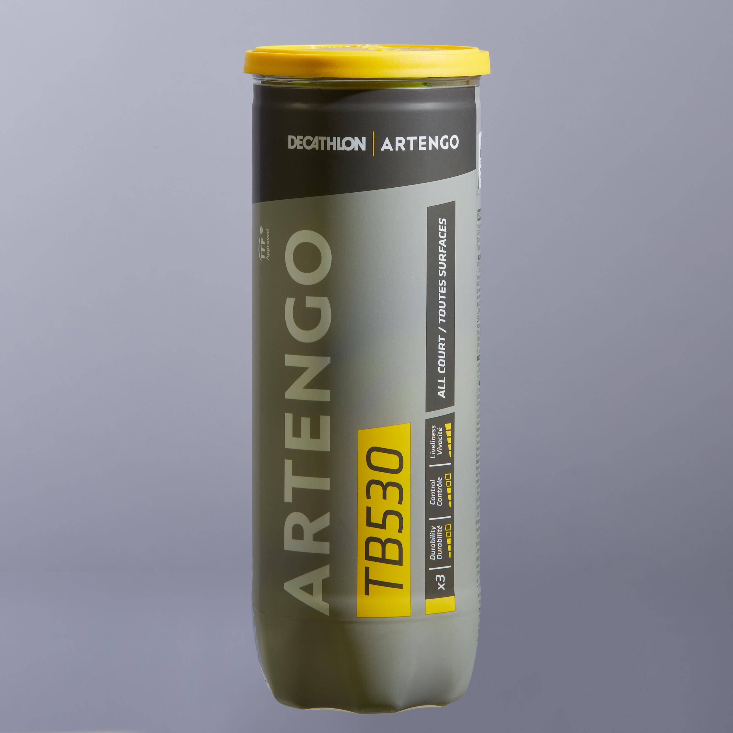 Tennis Ball ITF TB530 x3 Fluorescent Yellow -  4