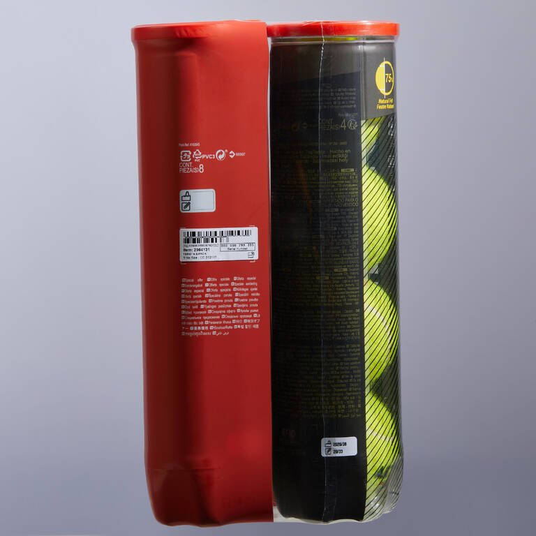 Bola Tenis TB930 Speed 4-Pack - Kuning