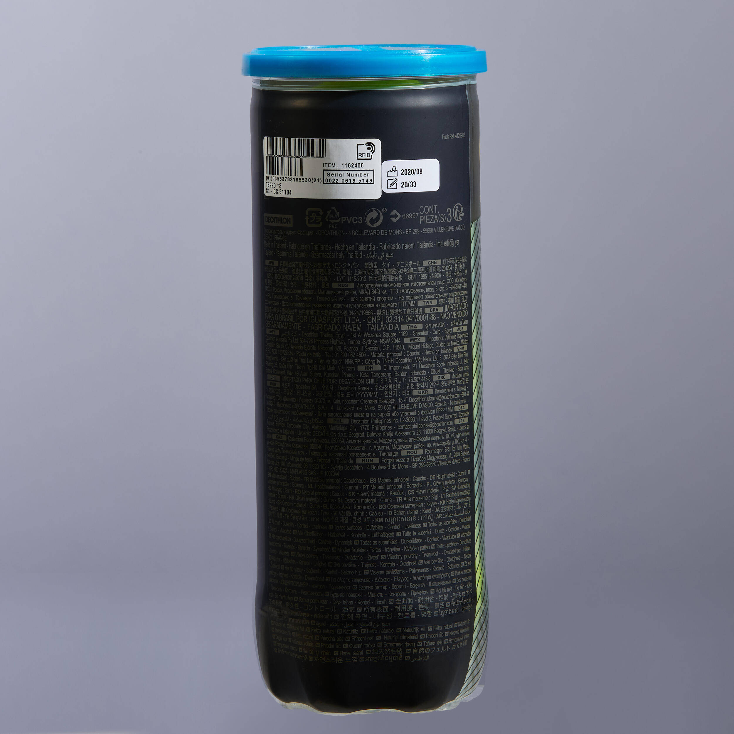Tennis Ball ITF TB920 x3 Fluorescent Yellow -  5