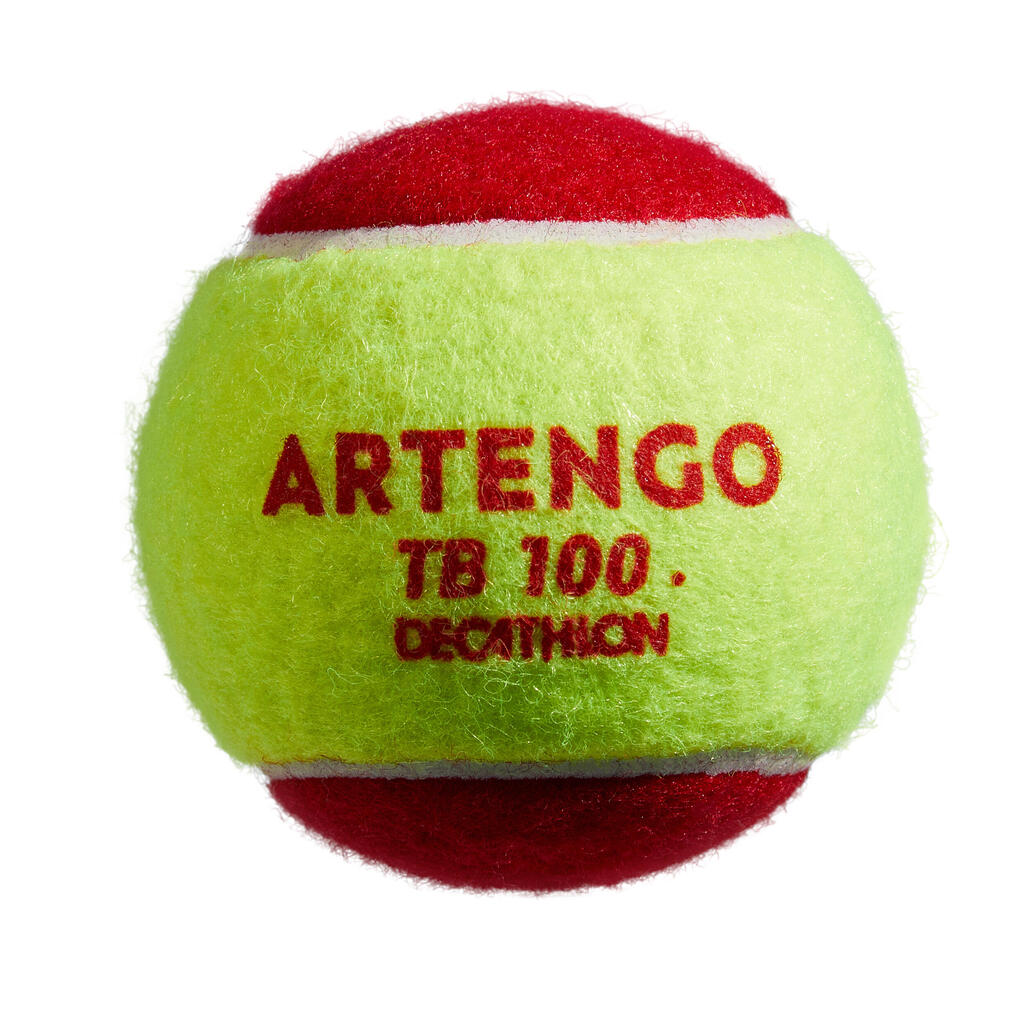 PELOTA DE TENIS TB100 X3 ROJO