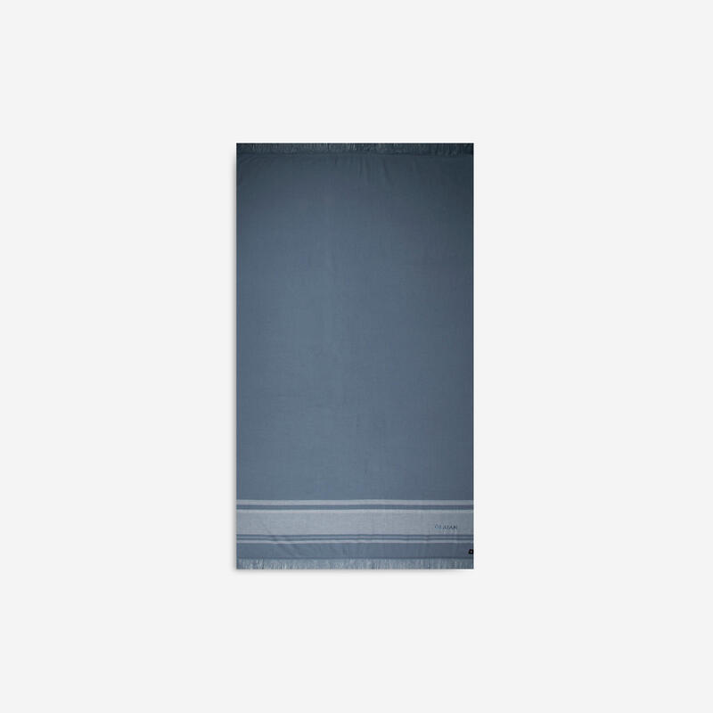 Strandtuch Fouta 170 × 100 cm graublau