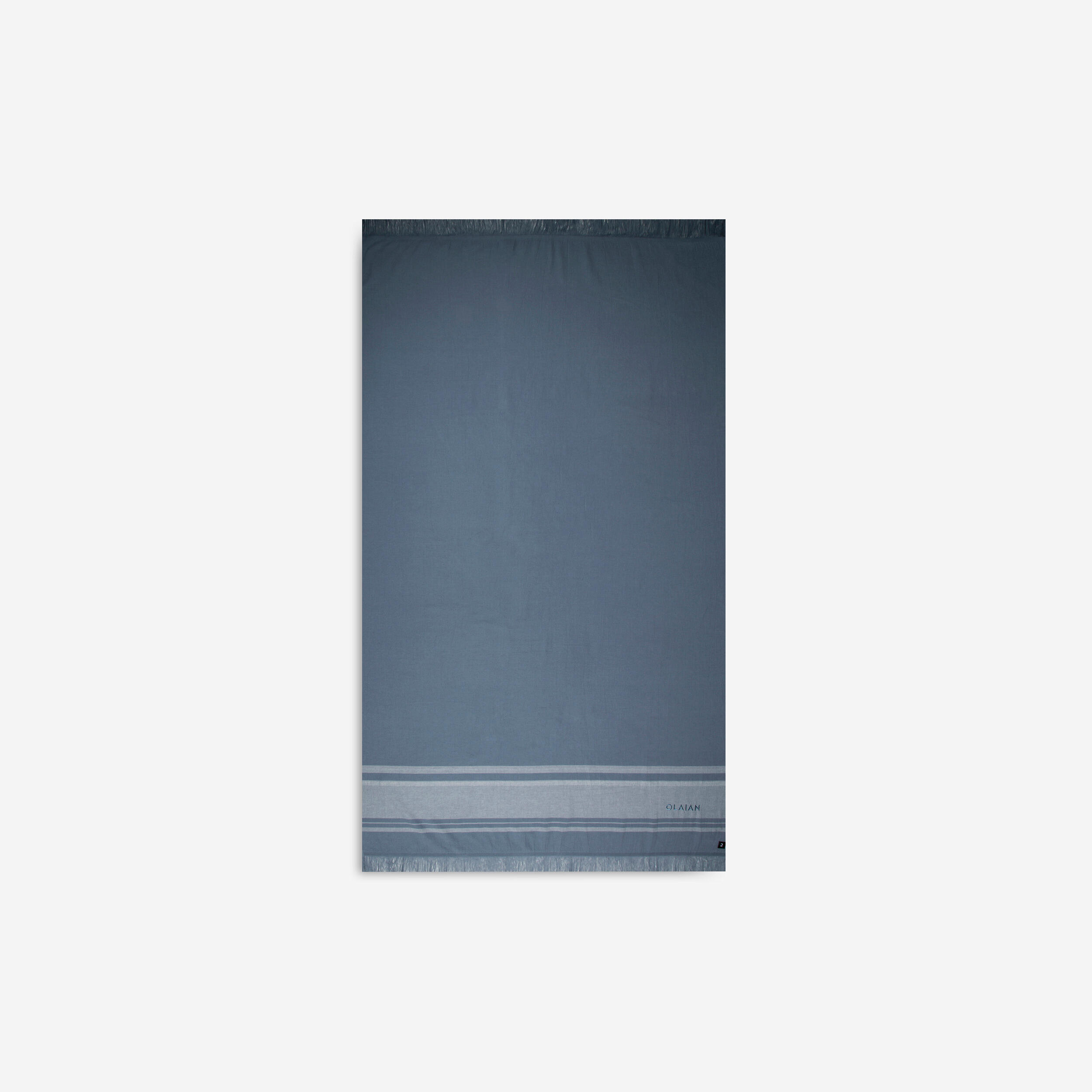 Olaian - Serviette Fouta De Plage 170 X 100 Cm - Powders - Serviette - Surf Bodyboard Ski Nautique - Bleu-gris - Taille Unique - Decathlon
