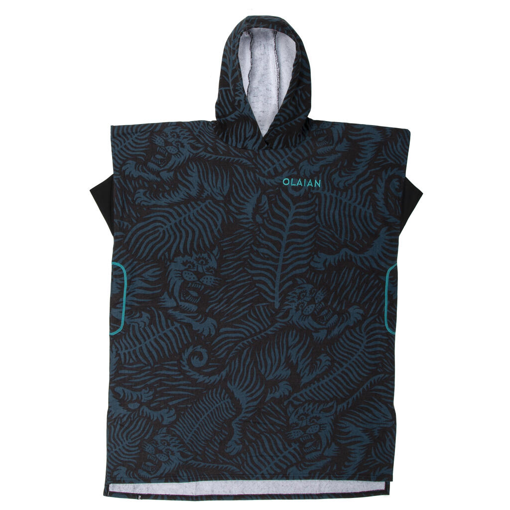 Kids' Surf Poncho 135 to 160 cm - 550 Jungle