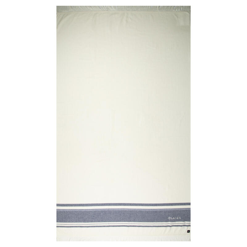 HANDDOEK FOUTA Avorio marineblauw 170 x 100 cm