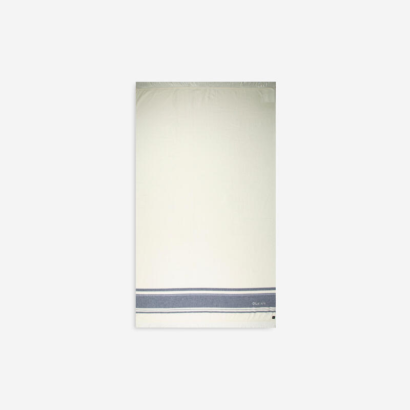 Ręcznik plażowy Olaian Fouta Avorio 170 x 100 cm