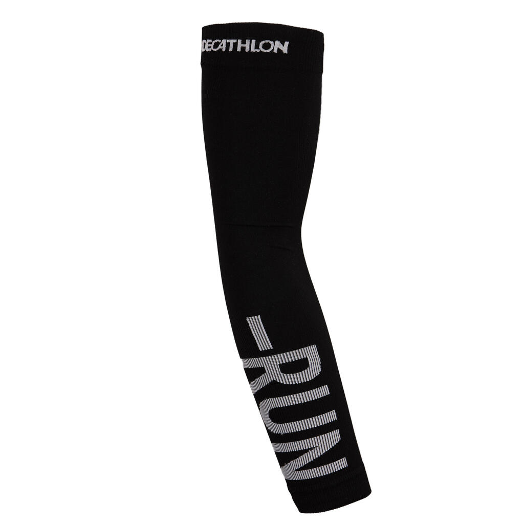 Manchettes running homme femme kiprun  uv protect cn noir