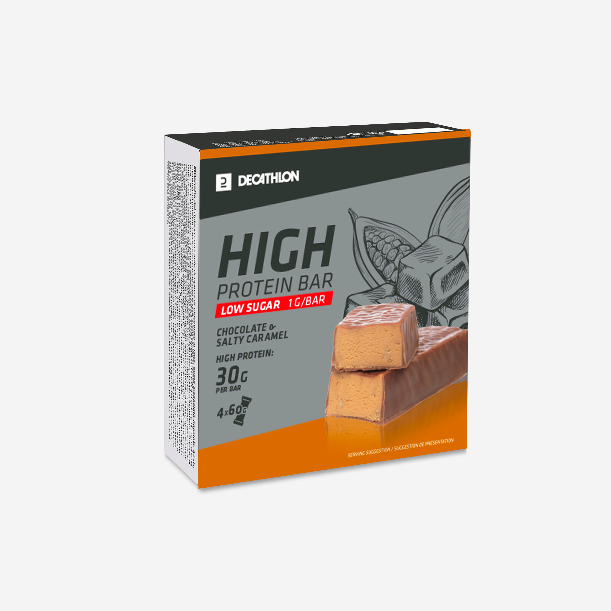 Domyos - High Protein Bar Caramel Pack X4 - Barre Protéinée - Nutrition Et Soin - - Taille Unique - Decathlon