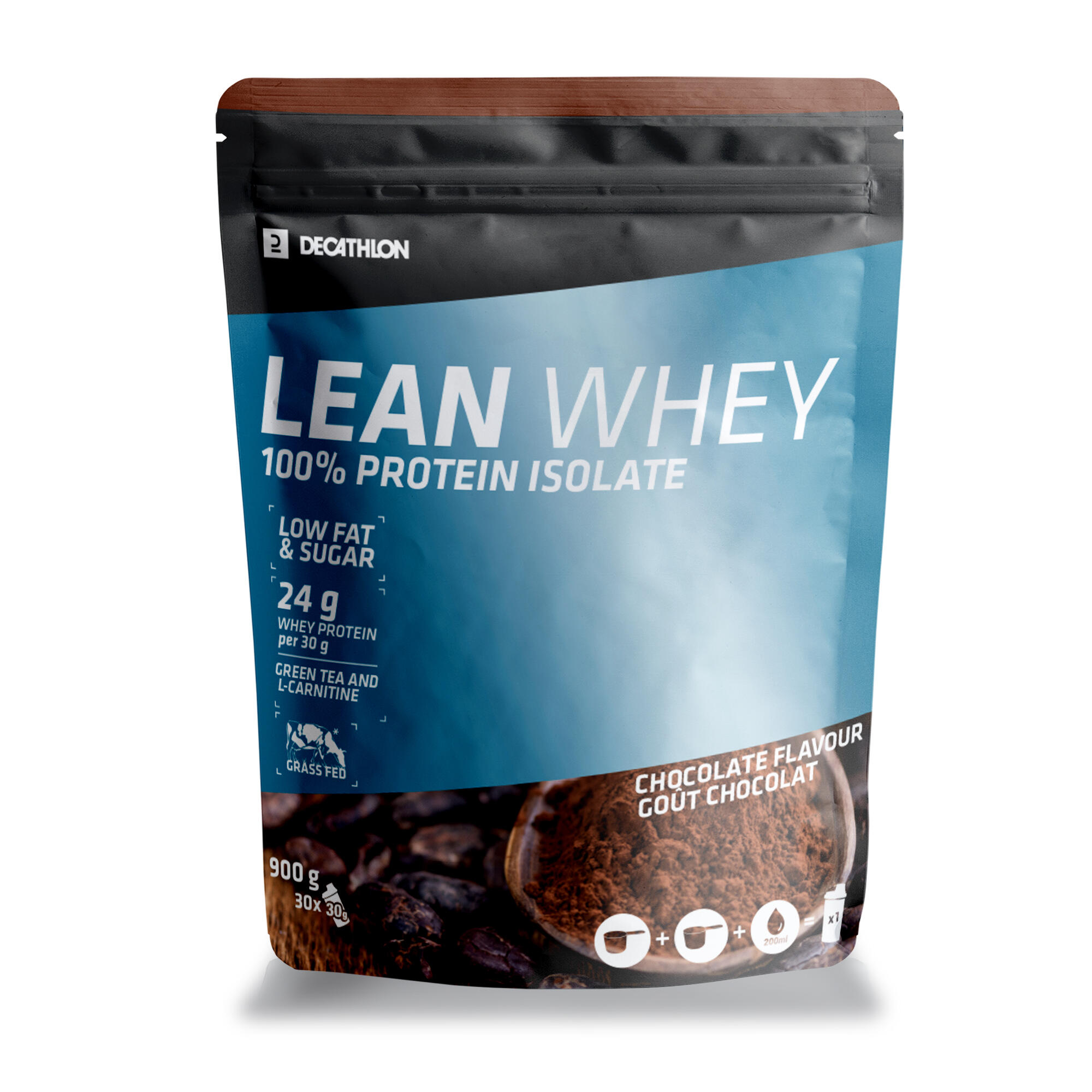 Lean Whey Protein Chocolate 900g 1/3