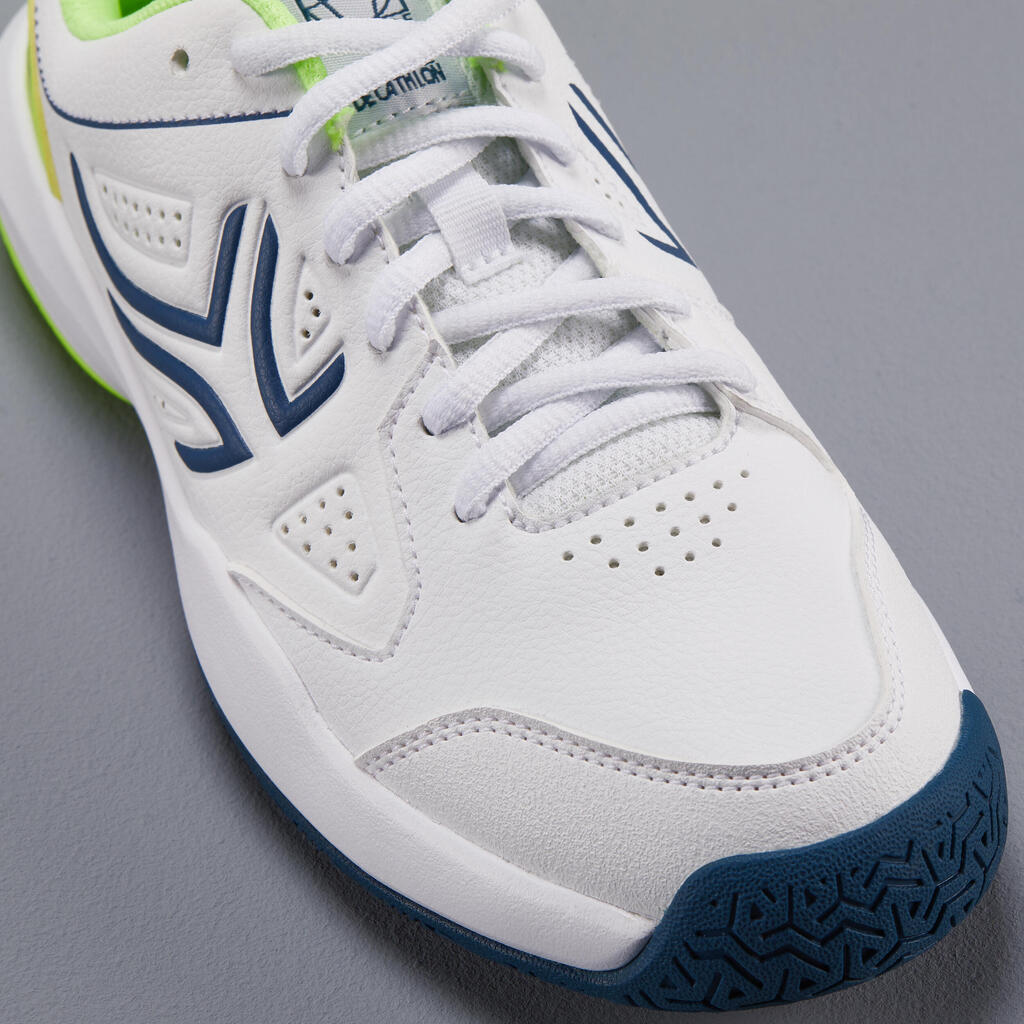CHAUSSURES DE TENNIS ENFANT TS530 LACET BLANC JAUNE