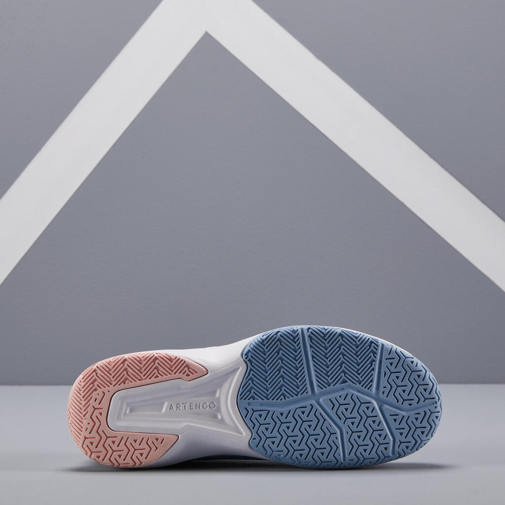 CHAUSSURES DE TENNIS ENFANT TS530 LACET BLEU ROSE
