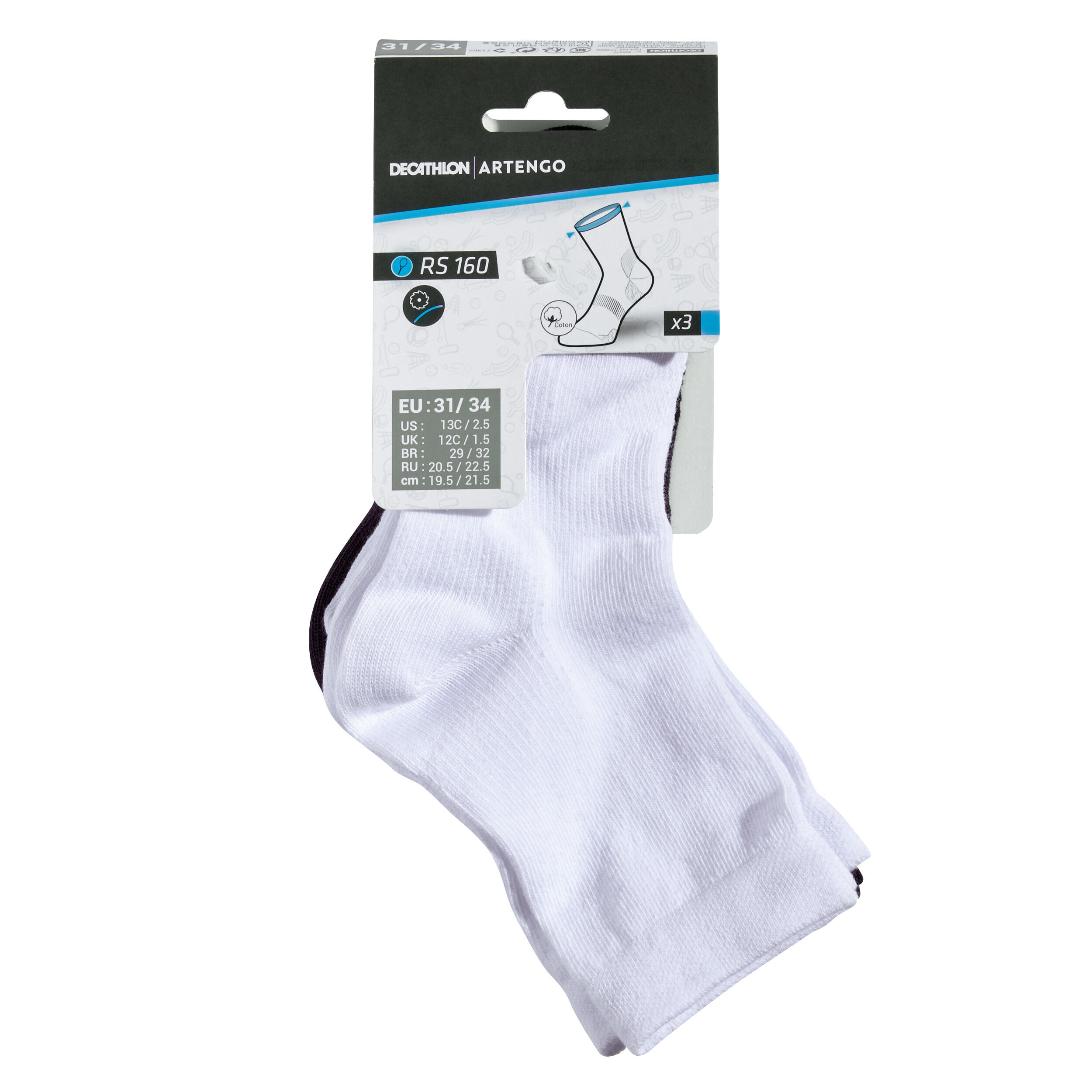 Chaussettes de tennis Artengo RS 160 – Enfants - ARTENGO