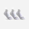 Παιδικές αθλητικές κάλτσες μεσαίου ύψους RS 100, 3 ζεύγη - Λευκό