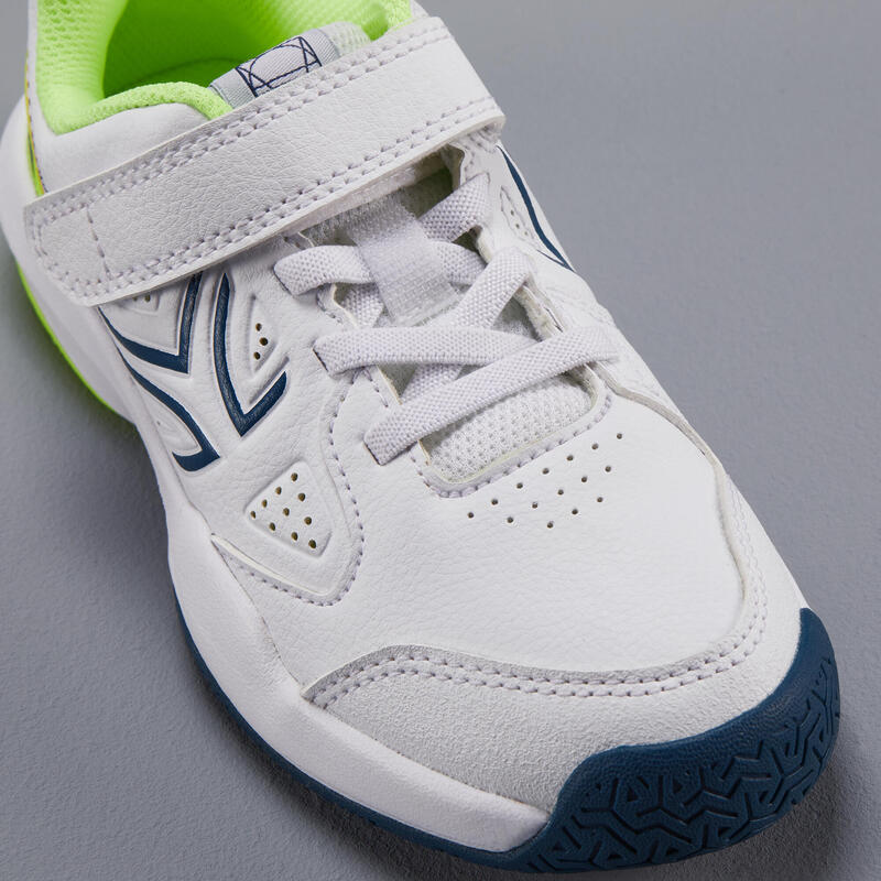 Dětské tenisové boty se suchým zipem TS530 bílo-žluté