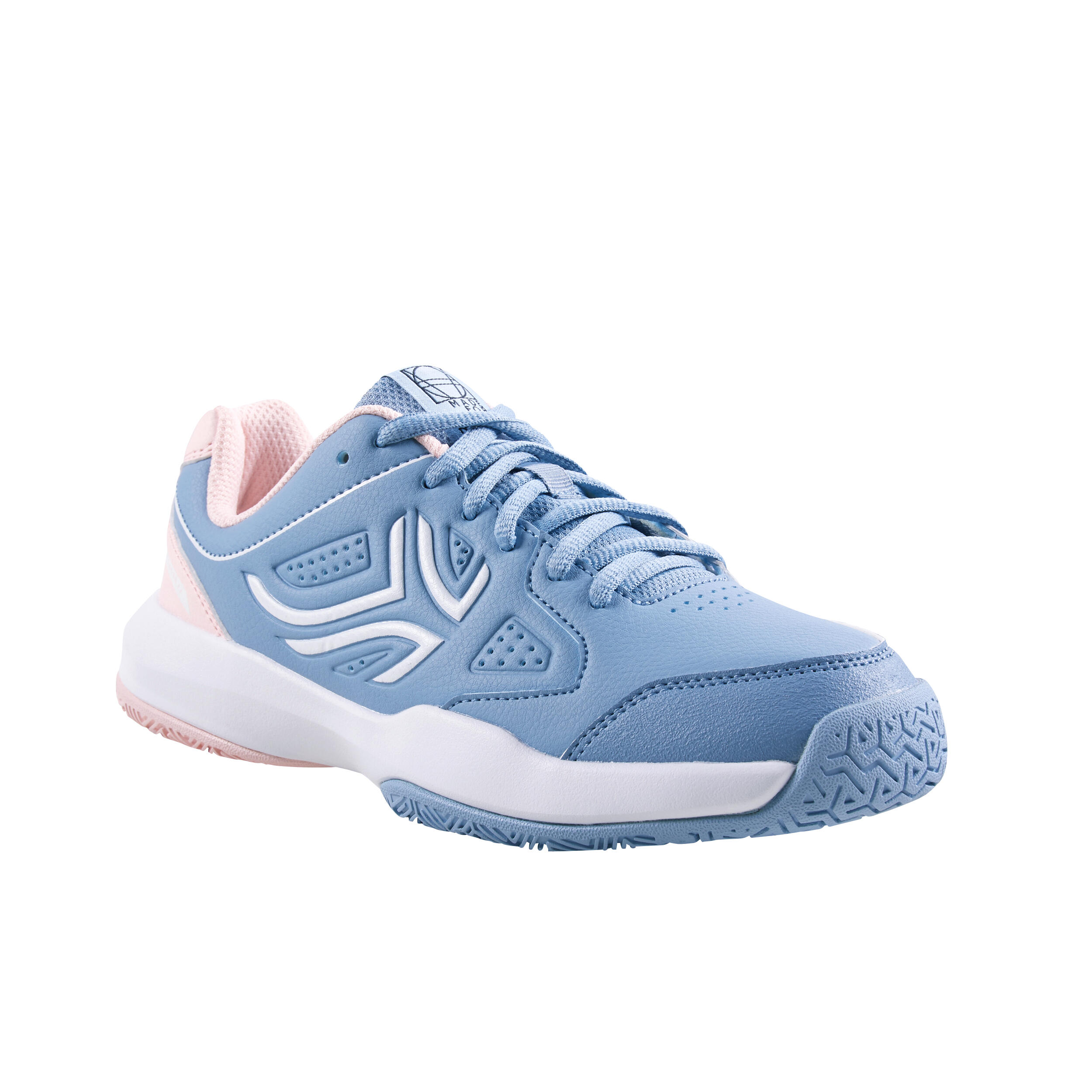 chaussures de tennis enfant ts530 lacet bleu rose - artengo