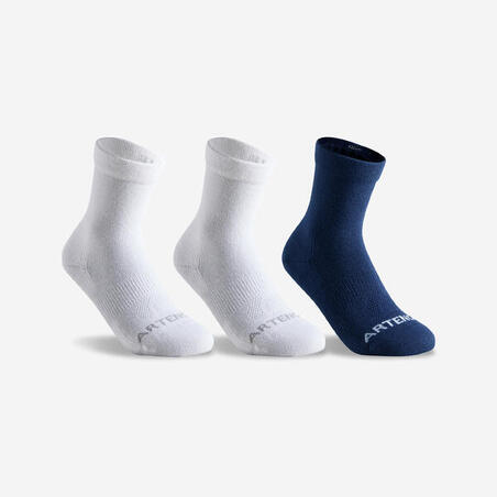 Шкарпетки дитячі RS 160 високі 3 пари білі/темно-сині