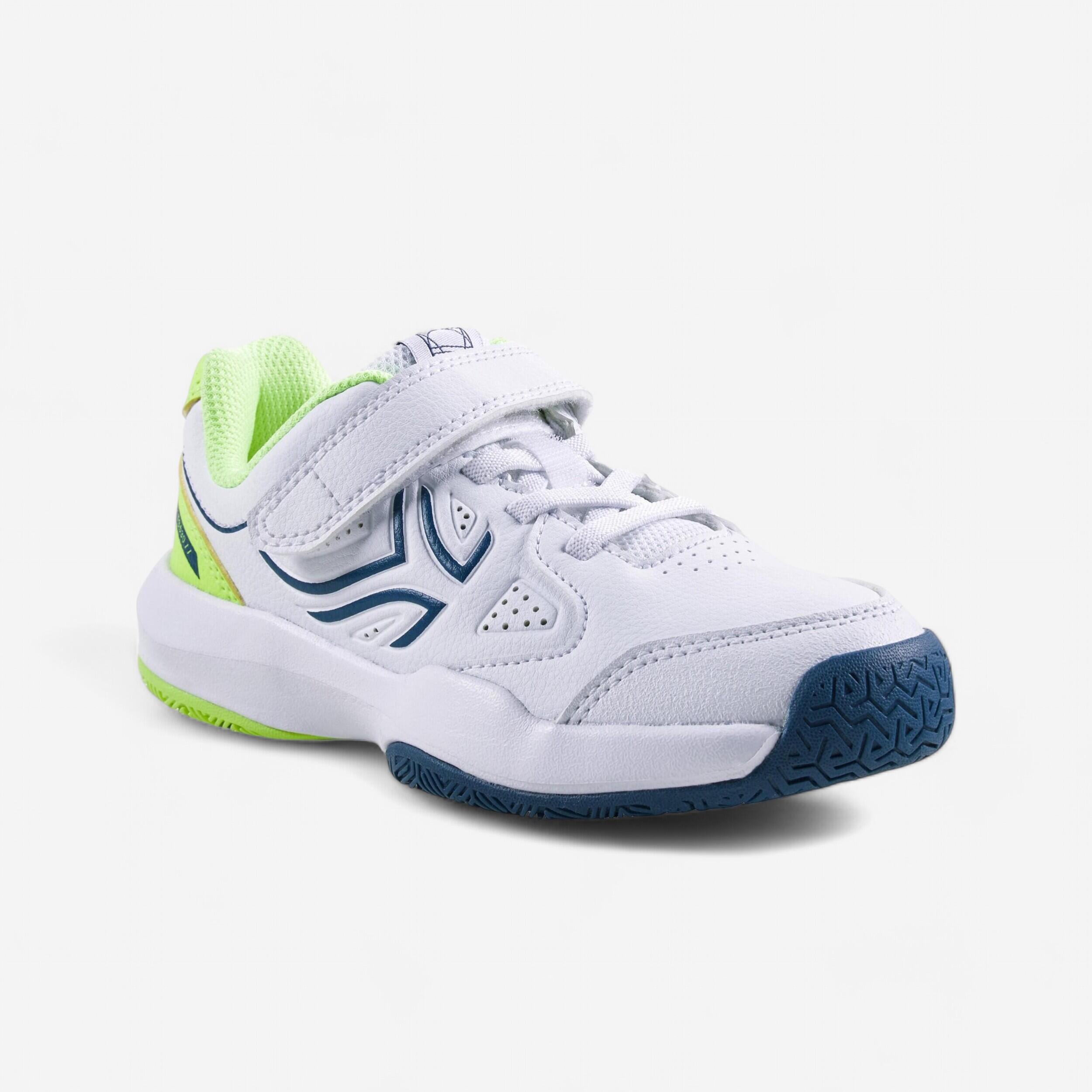 SCARPA DA TENNIS PER BAMBINI TS530 SCRATCH BIANCO GIALLO