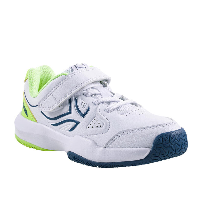 Zapatillas tenis con tira autoadherente Niños Artengo TS530 blanca