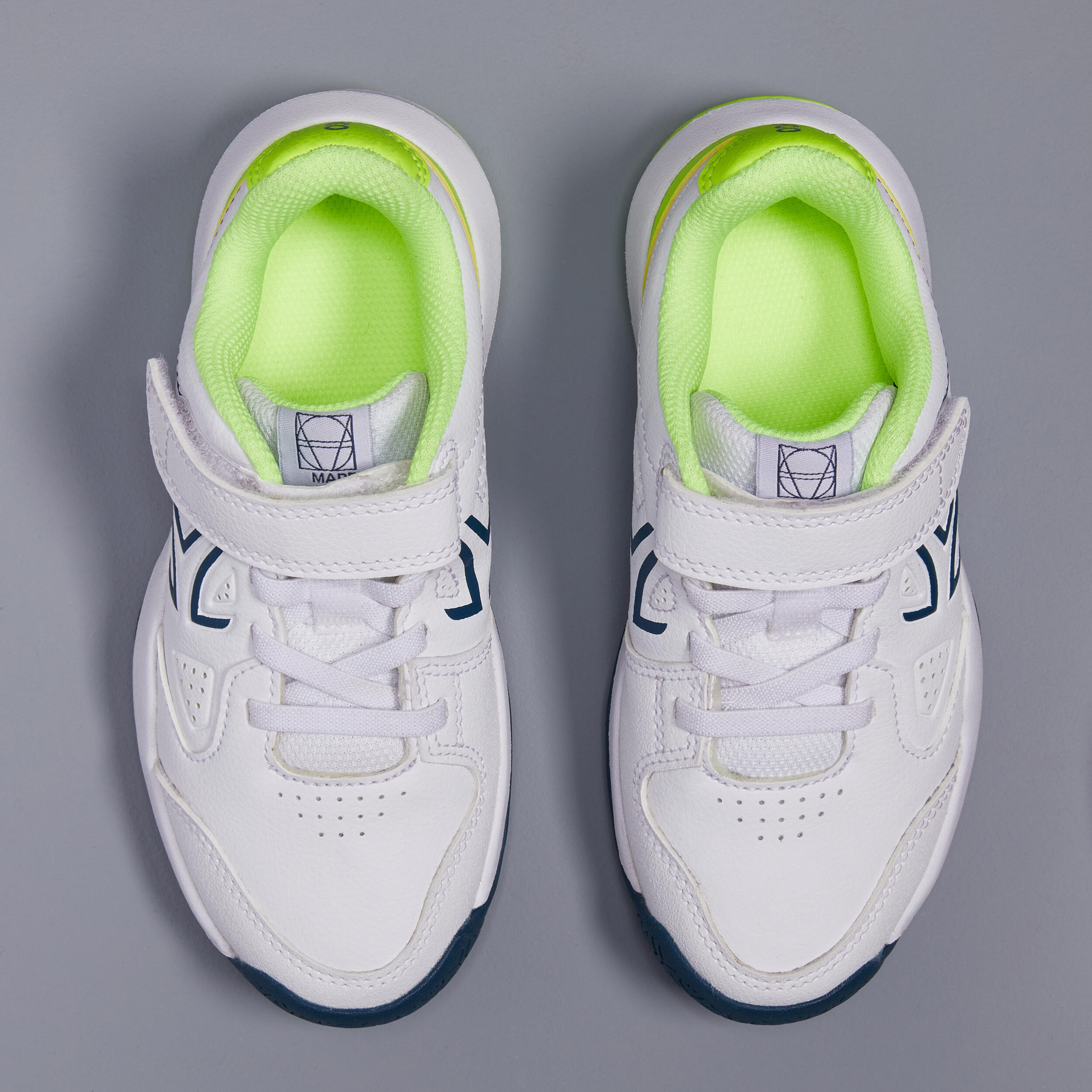 Kids' Tennis Shoes TS 530 White/Yellow Snow white Artengo Decathlon