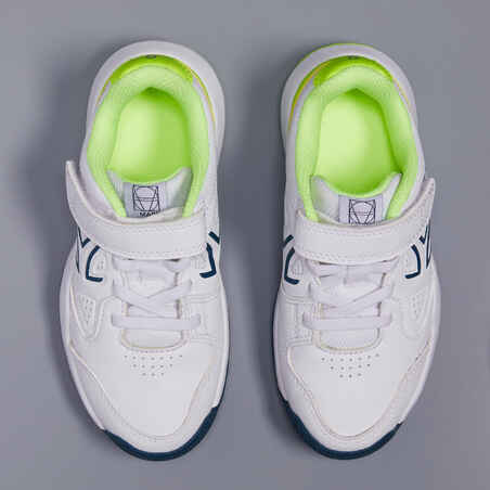 Zapatillas tenis niños con tira autoadherente  Artengo TS530 blanca
