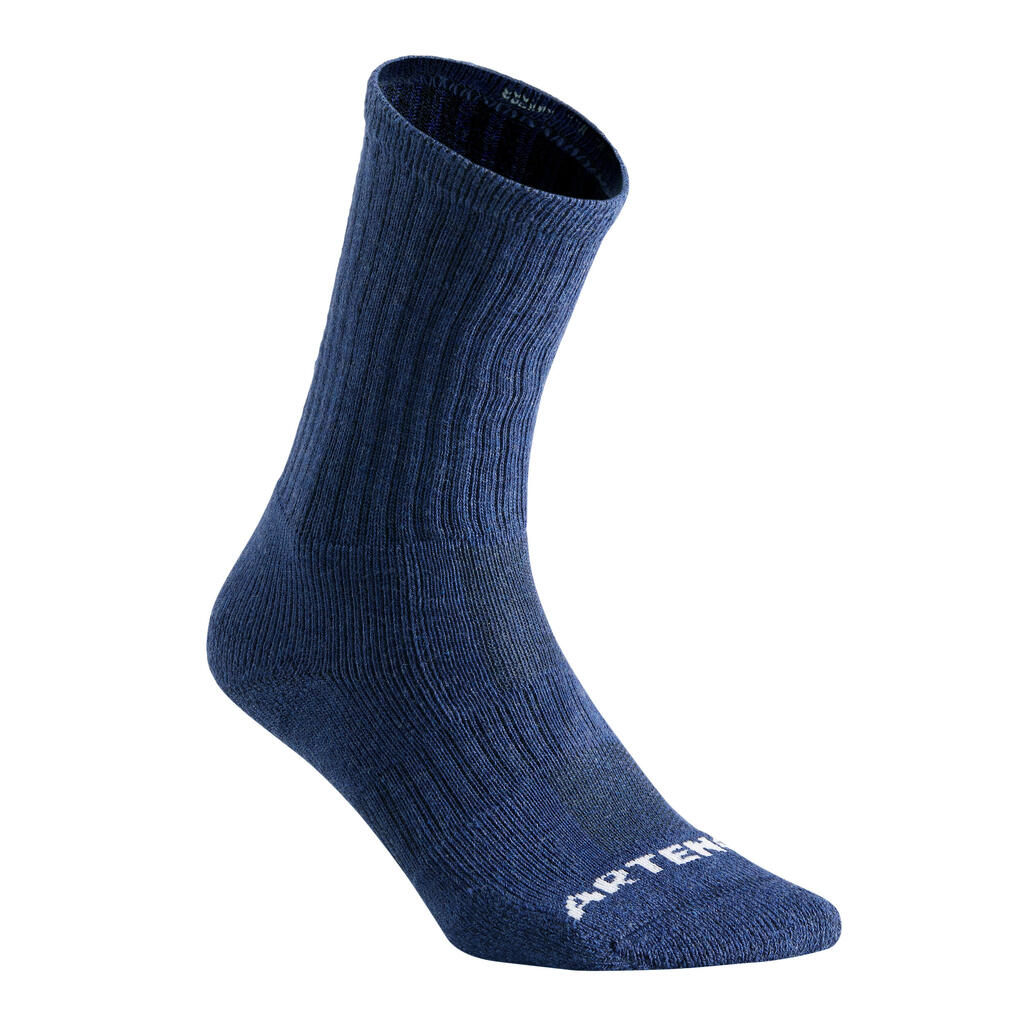 Plave/bele/zelene duboke čarape za tenis RS 500 (3 para)