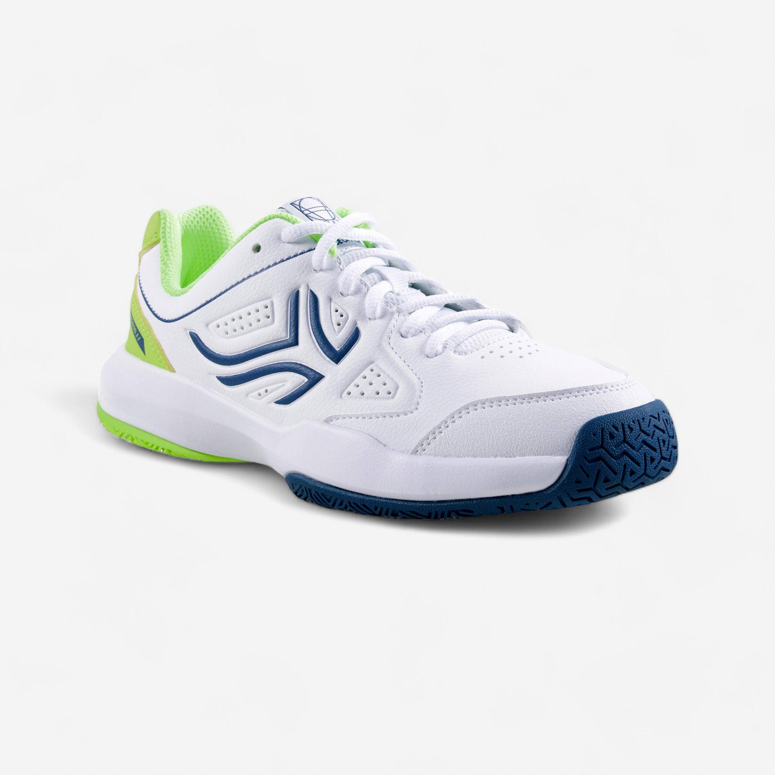 Kids' Lace-Up Tennis Shoes TS530 - White/Yellow -  1