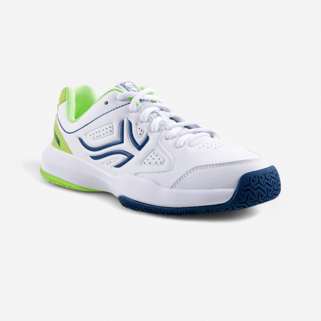 CHAUSSURES DE TENNIS ENFANT TS530 LACET BLANC JAUNE