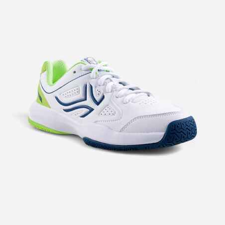 CALZADO DE TENIS NIÑO TS530 AGUJETAS - BLANCO AMARILLO 