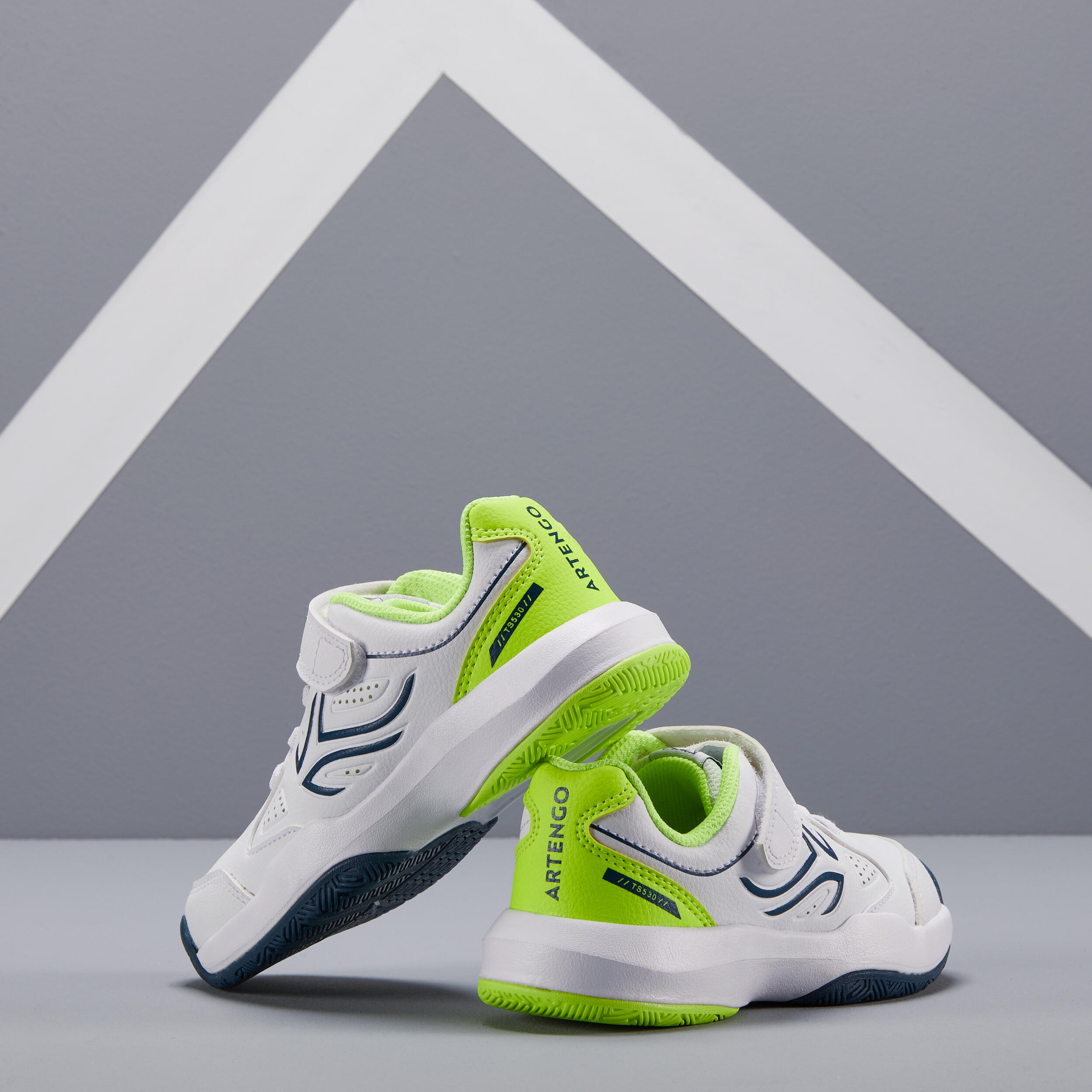 Kids' Tennis Shoes – TS 530 White/Yellow - ARTENGO