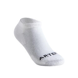 CHAUSSETTES SPORTS DE RAQUETTES BASSES ENFANT ARTENGO  RS 100 BLANC LOT DE 3