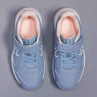 حذاء تنس بأربطة TS530 للأطفال - رمادي/وردي