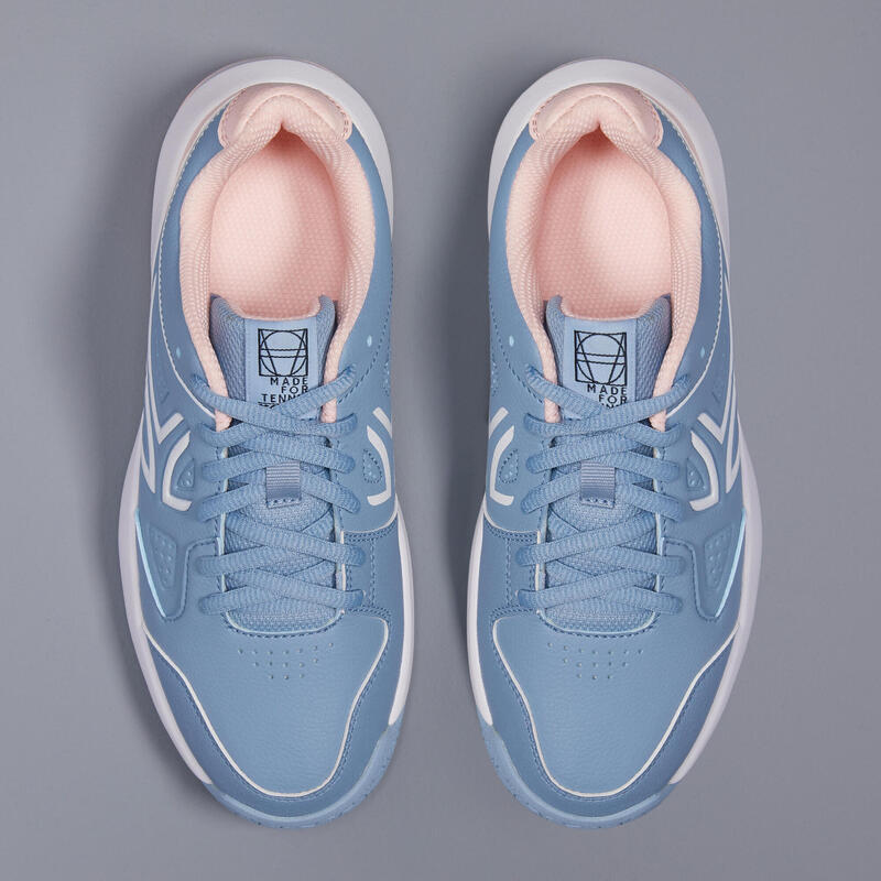 Zapatillas tenis niños con cordones Artengo TS530 azul y rosa