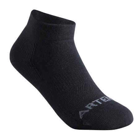 Kids' Mid Sports Socks Tri-Pack RS 160 - Black/Grey
